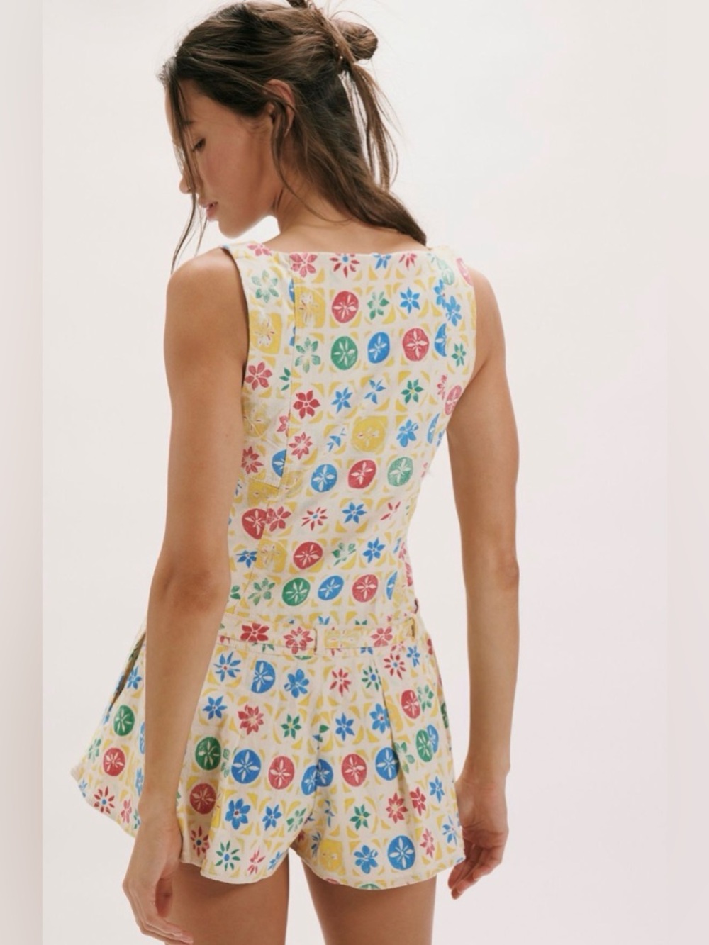 Dune Dancer Printed Romper NWOT buttercream combo - Picture 2 of 3